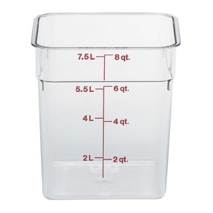 Picture of CAMBRO CAMSQUARES 8QT 7.6LTR POLYCARB FOOD STORAGE CONTAINER 215x215x230