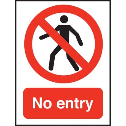 Picture of NO ENTRY SELF ADHESIVE 200X150MM