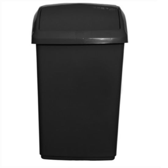 Picture of SWING BIN & LID 10LTR 23X38X21CM BLACK