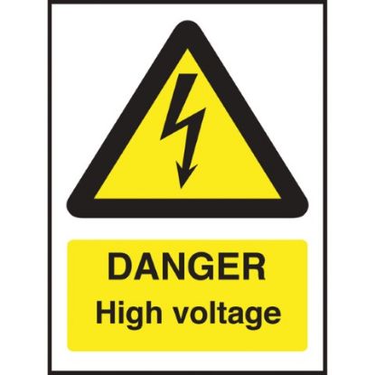 Picture of DANGER HIGH VOLTAGE RIGID 200X150MM *P