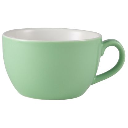 Picture of GENWARE PORCELAIN GREEN BOWL SHAPED CUP 17.5CL 6oz (6)