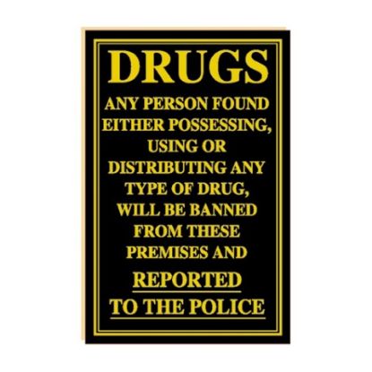 Picture of DRUGS - ANY PERSON FOUND EITHER POSSESING BLACK & GOLD