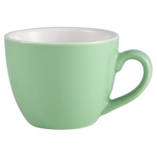 Picture of GENWARE PORCELAIN GREEN BOWL SHAPED CUP GREEN 9CL 3oz (6)