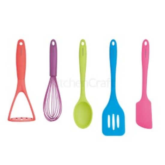 Picture of COLOURWORKS BRIGHTS 5 PIECE COMPLETE KITCHEN UTENSIL SET