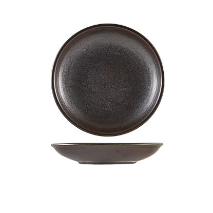 Picture of TERRA PORCELAIN CINDER BLACK COUPE PLATE 21CM (6)