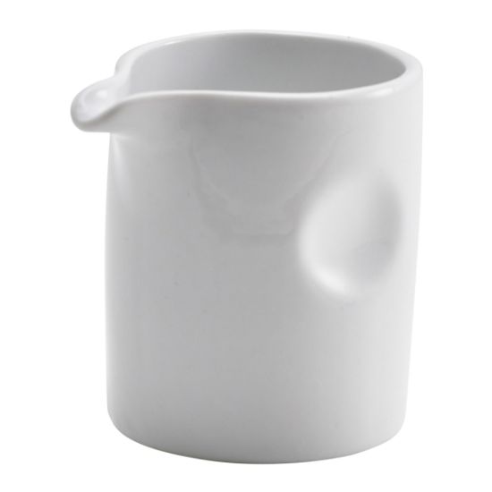 Picture of GENWARE PORCELAIN WHITE PINCHED SOLID MILK JUG 8.5CL 3oz (12)