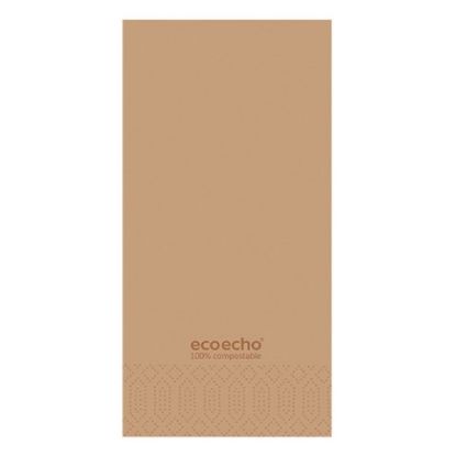 Picture of PACK OF 250 DUNI NATURAL BROWN UNBLEACHED 8 FOLD NAPKIN 3PLY 40CM