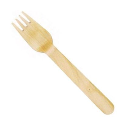 Picture of DISPOSABLE WOODEN FORK (PACK OF 100)