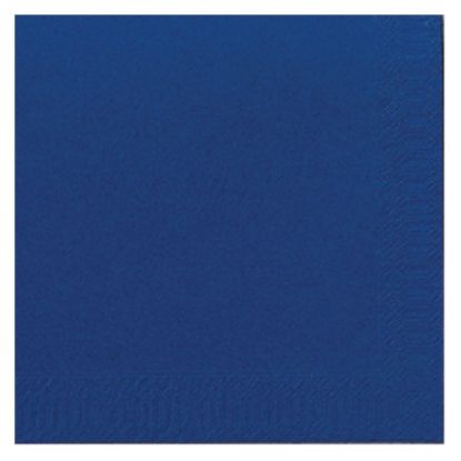 Picture of PACK OF 125 DUNI TISSUE DINNER NAPKIN 40CM 3PLY DARK BLUE *P