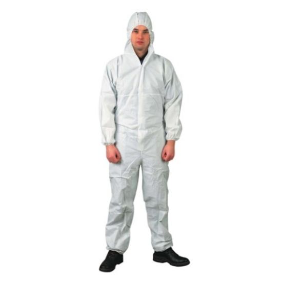 Picture of COVERALL DISPOSABLE MED WHITE