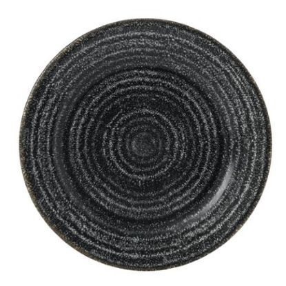 Picture of HOMESPUN CHARCOAL BLACK RIMMED PLATE 8.25" (12)