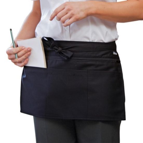 Picture of ZIPPED MONEY POCKET APRON 43cm x 25cm BLACK