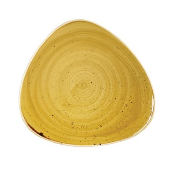 Picture of STONECAST TRIANGLE PLATE 12.25" MUSTARD SEED YELLOW (6)