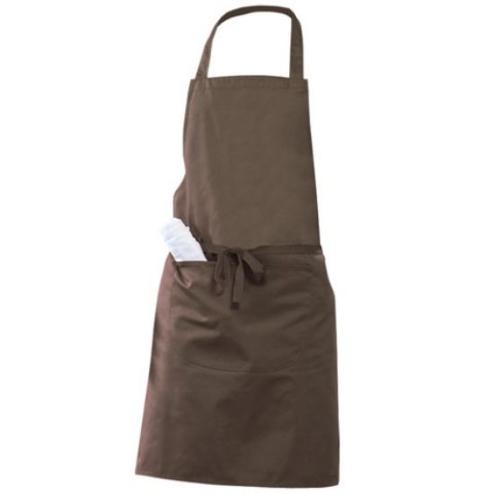 Picture of BIB APRON WITH POCKET 91cm PEAT 