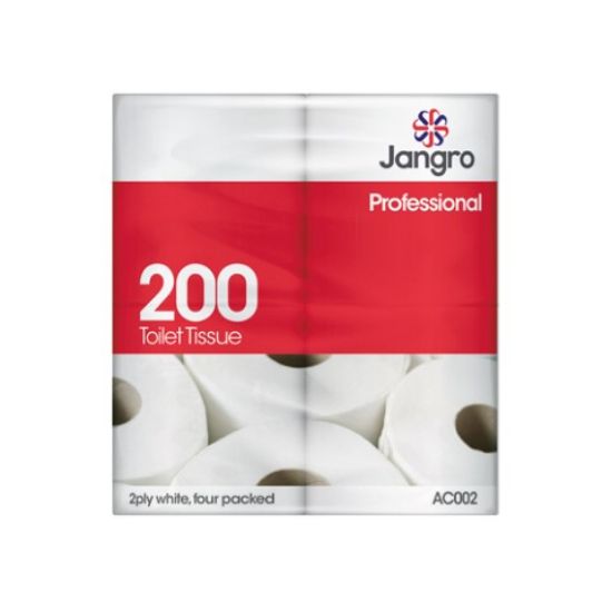 Picture of JANGRO TWIN WRAPPED TOILET ROLL PURE 200SHT 2PLY (36)