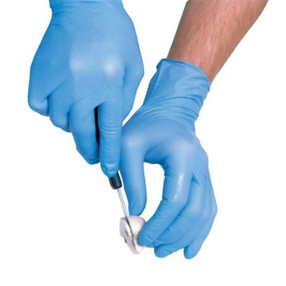 Picture of JANGRO PROFESSIONAL NITRILE GLOVE POWDER FREE BLUE EXTRA LARGE (PACK 0F 100)