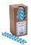 Picture of PACK OF 250 LIGHT BLUE PAPER STRAWS 8" BIODEGRADEABLE 6MM BORE