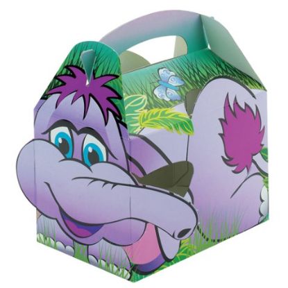 Picture of JUNGLE LION PARTY KRAFT BOXES MIXED DESIGN 152x100x102mm (250)