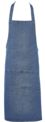 Picture of WASHED DENIM BIB APRON 70x90cm