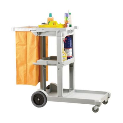 Picture of JANITOR CART WITH VINYL BAG 60LTR YELLOW (JOLLY TROLLEY)