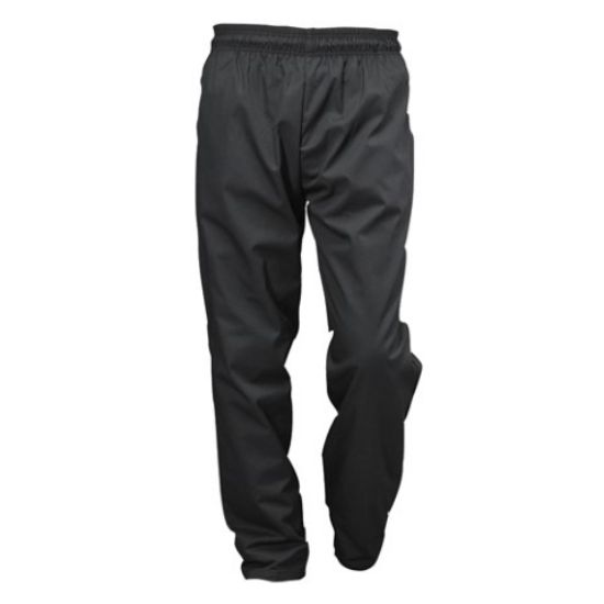 Picture of CHEF TROUSERS LRG PLAIN BLACK