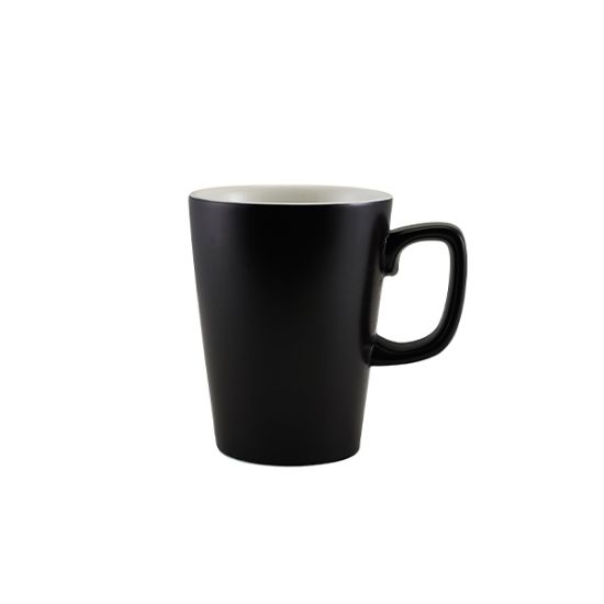 Picture of GENWARE PORCELAIN MATT BLACK LATTE MUG 34CL 12oz (6)