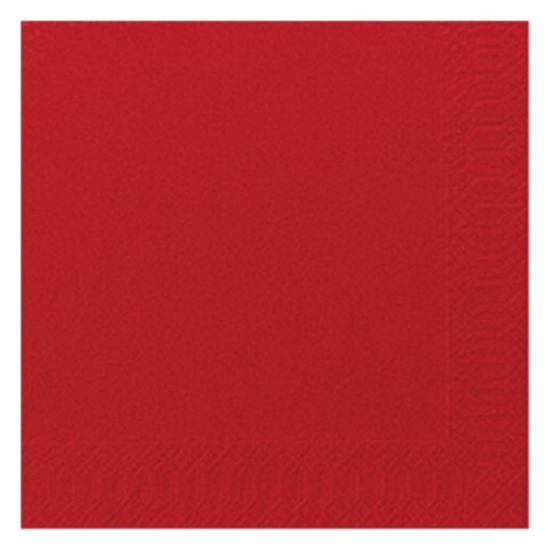 Picture of PACK OF 125 DUNI TISSUE LUNCH NAPKIN 33CM 2PLY DARK RED