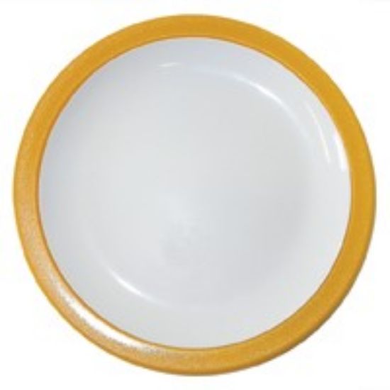 Picture of DUO POLYCARB PLATE 6.75" WITH YELLOW RIM (12)