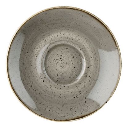 Picture of CHURCHILL STONECAST CAPPUCCINO SAUCER 6.25" PEPPERCORN GREY (CASE OF 12)