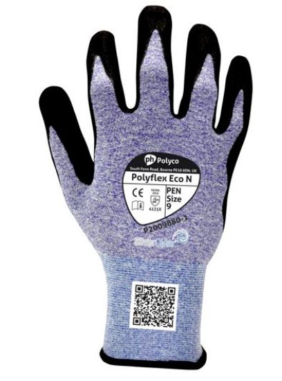 Picture of POLYFLEX ECO N NITRILE GLOVE BLUE/BLACK SIZE 8   (PAIR)