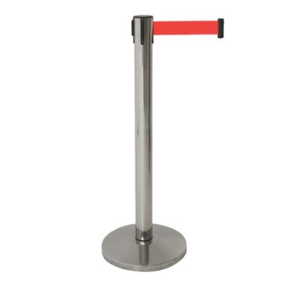 Picture of BARRIER POST WITH RETRACTABLE BELT RED (2)