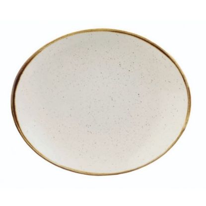 Picture of CASE OF 12 STONECAST OVAL PLATE 7.75" BARLEY