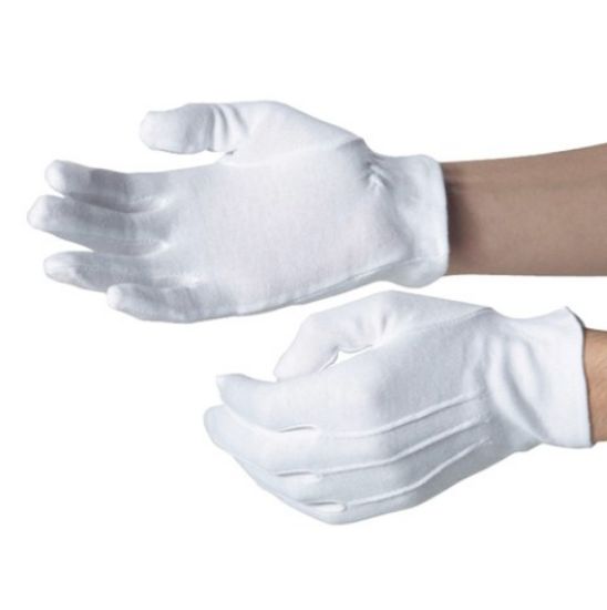 Picture of WAITING GLOVES ELASTIC CUFF LRG WHITE (SINGLE PAIR)