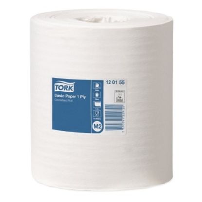 Picture of TORK CENTREFEED ROLL 1 PLY WHITE 300M x 18.7CM (6)