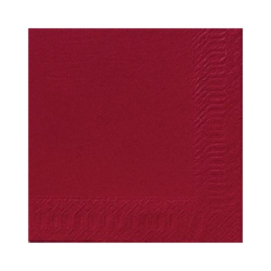 Picture of PACK OF 125 DUNI TISSUE LUNCH NAPKIN 33CM 2PLY BORDEAUX