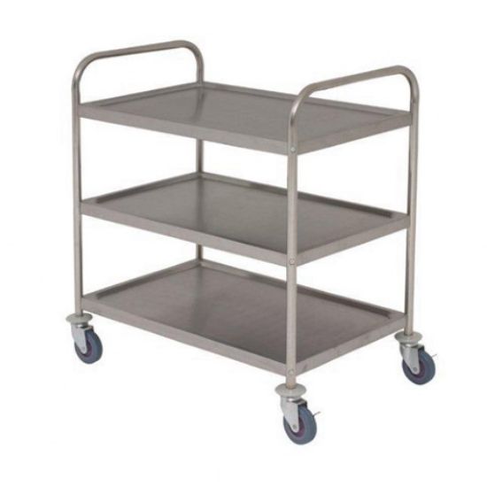 Picture of FULLY WELDED ST/ST 18/0 TROLLEY (3 SHELVES)