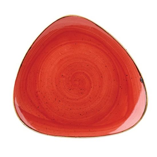 Picture of STONECAST TRIANGLE PLATE 31.1CM 12.25" BERRY RED (6)