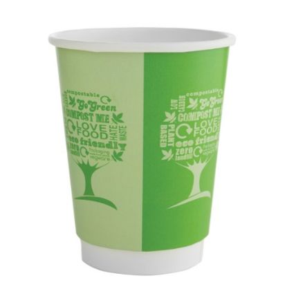 Picture of VEGWARE GREEN TREE PAPER DOUBLE WALL HOT CUP 8oz - 79 SERIES