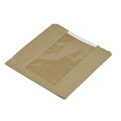 Picture of VEGWARE KRAFT BAG WITH WINDOW 8.5"x8.5" (CASE OF 1000)