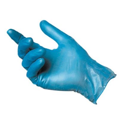 Picture of PACK OF 100 VINYL GLOVES POWDER FREE BLUE SMALL (PACK OF 100)