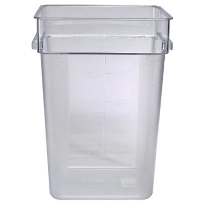 Picture of POLYCARBONATE 20.9 LTR SQUARE FOOD STORAGE CONTAINER WITH ETCHED MEASUREMENTS