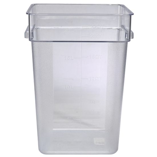 Picture of POLYCARBONATE 20.9 LTR SQUARE FOOD STORAGE CONTAINER WITH ETCHED MEASUREMENTS