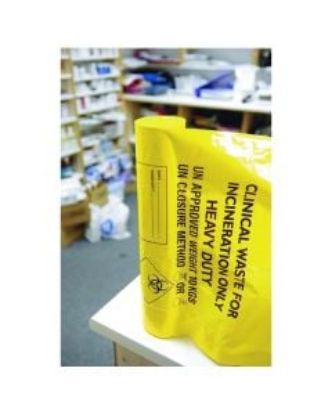 Picture of CLINICAL YELLOW SACKS HEAVY DUTY 15" X 28" X 39" 90L (CASE OF 100)