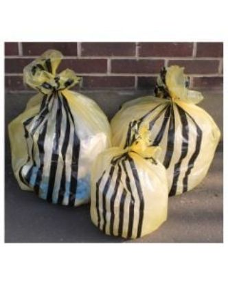 Picture of CLINICAL YELLOW TIGER STRIPED SACKS 11" X 22" X 25" 30L(1000)