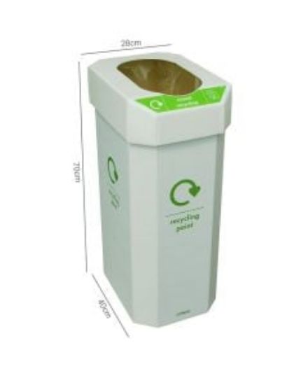 Picture of COMBIN 60LTR RECYCLE BIN INCLUDING LABELS (PACK OF 5)