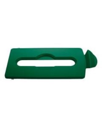 Picture of RUBBERMAID SLIM JIM RECYCLING CENTRE PAPER SLOT LID - GREEN