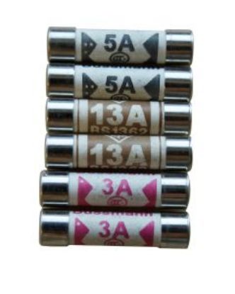 Picture of FUSES 3A 5A 13A MIXED 6 PACK (2 OF EACH TYPE)