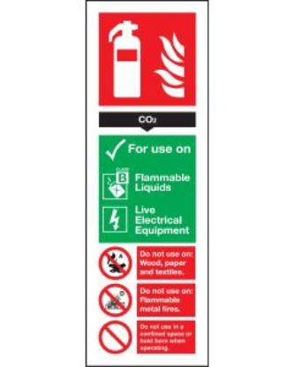 Picture of CO2 EXTINGUISHER SIGN 300X100 S/A