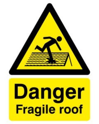 Picture of DANGER FRAGILE ROOF 297X210 S/A