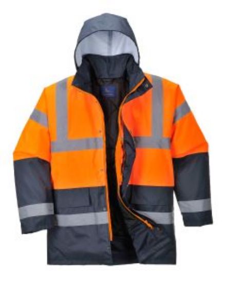 Picture of HI-VIS COAT ORANGE/NAVY SIZE 4XL